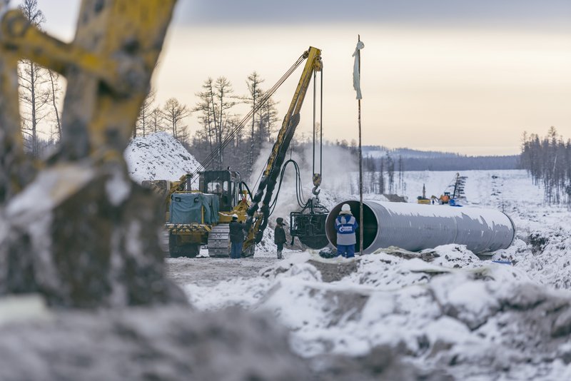 Строительство газопровода «Сила Сибири». Источник изображения: gazprom.ru