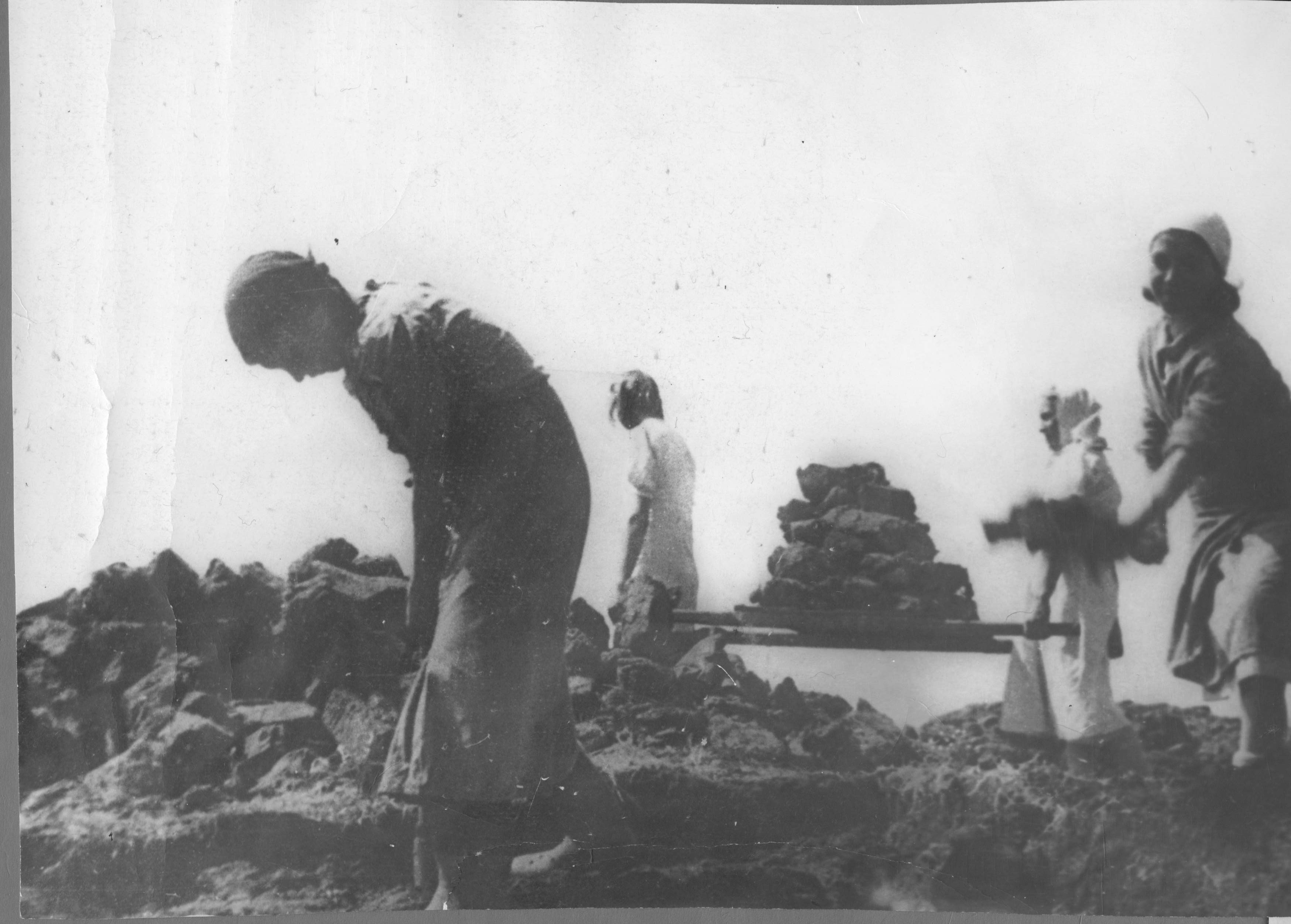 Заготовка торфа для переделанных котлов ТЭЦ "Красный Октябрь", 1942 г.